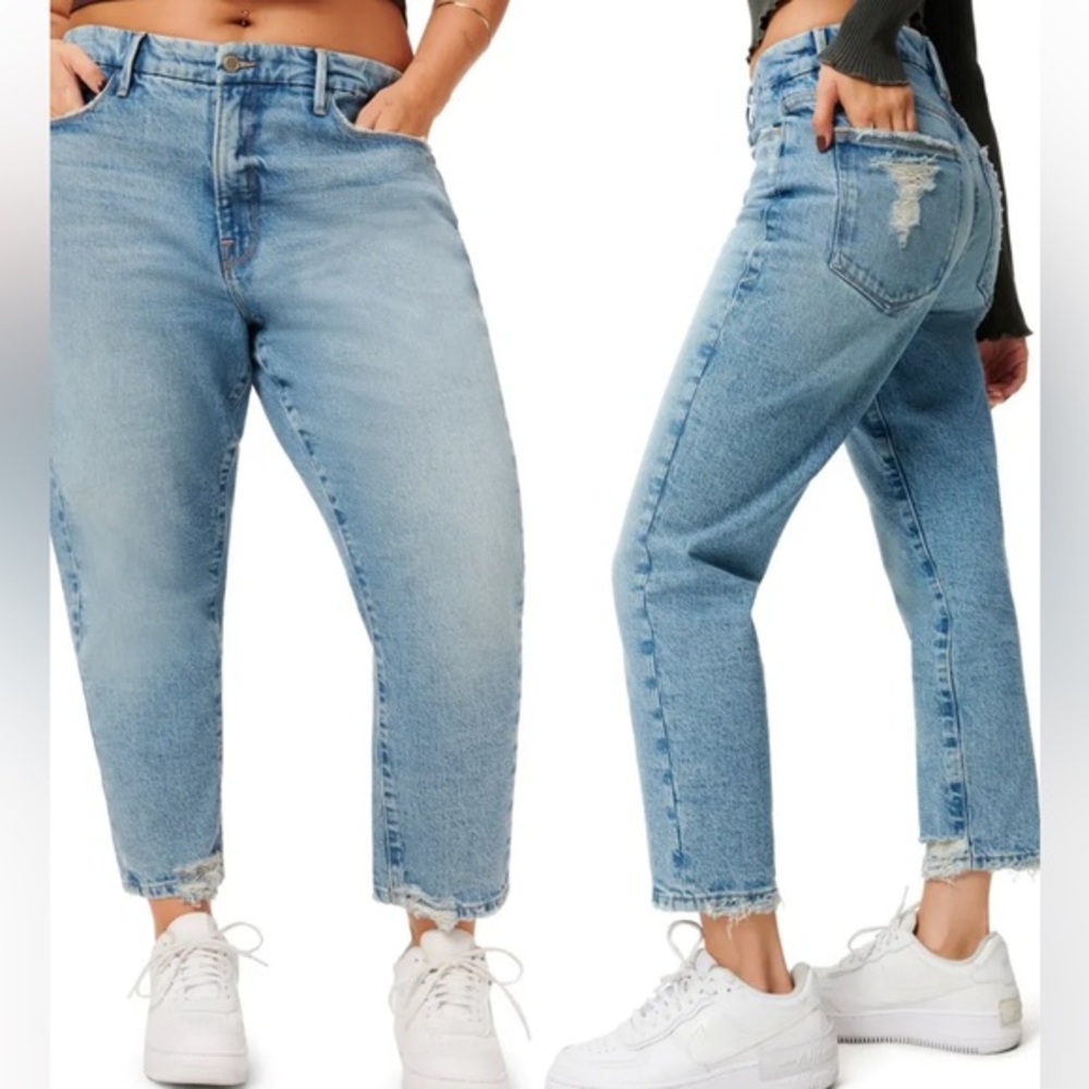 Good American Good Girlfriend Light Wash Jeans